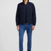 Eden Park Dark Blue Jacket In Cotton Gabardine | Coats