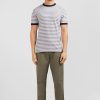 Eden Park Grey Short-Sleeved Striped T-Shirt | T-Shirts