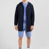 Eden Park Navy Zipped Hooded Parka | Coats