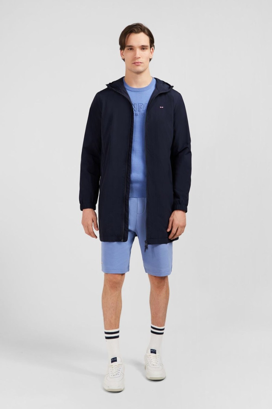 Eden Park Navy Zipped Hooded Parka | Coats