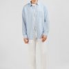 Eden Park Light Blue Shirt In Linen | Shirts