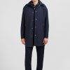 Eden Park Navy Parka With Removable Hood | Coats