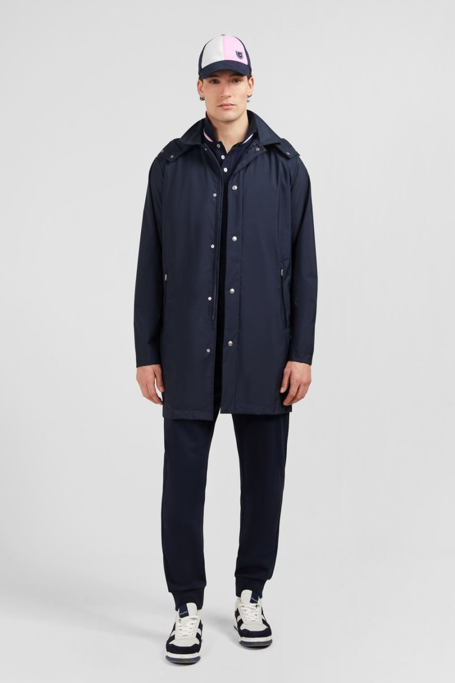 Eden Park Navy Parka With Removable Hood | Coats