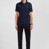 Eden Park Navy Blue Stretch Pima Cotton Polo | Polos