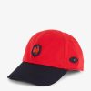 Eden Park Two-Tone Navy And Red Cotton Cap With Rooster Emblem | Caps