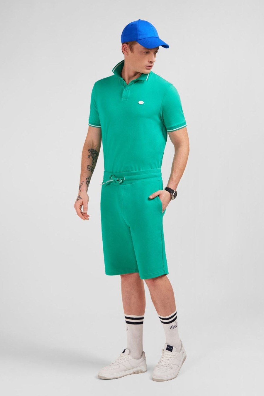 Eden Park Shorts In Green Fleece | Shorts & Bermudas