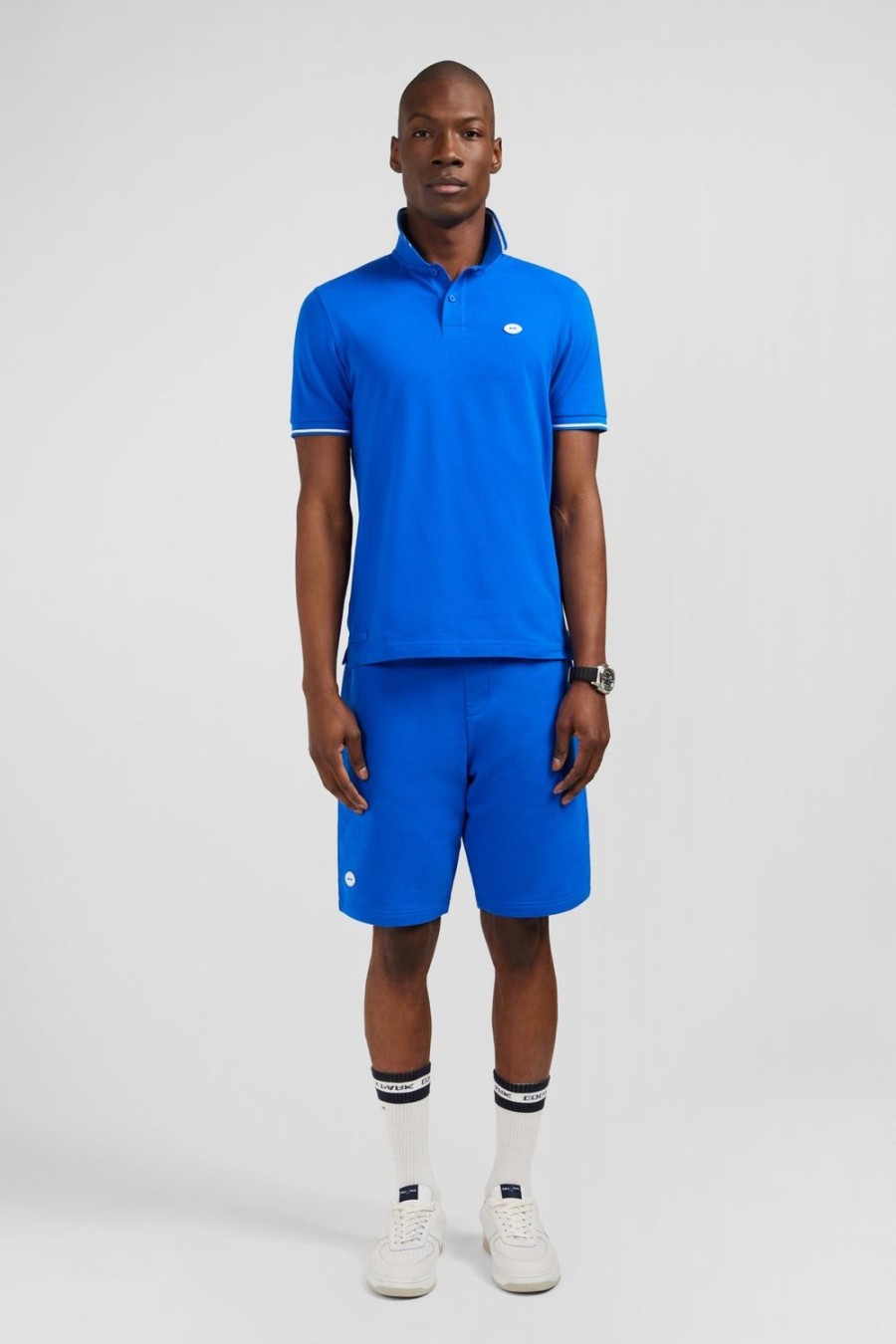 Eden Park Blue Short-Sleeved Polo Shirt | Polos