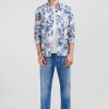 Eden Park Cotton Voile Shirt With Tropical Print | Shirts