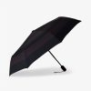 Eden Park Black Folding Umbrella With Stripes | Umbrellas