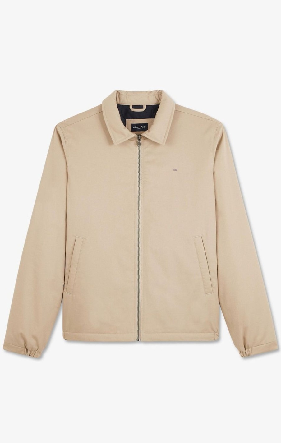 Eden Park Beige Jacket In Cotton Gabardine | Coats