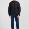 Eden Park Lightweight, Long-Sleeved Puffa Jacket In Black | Coats