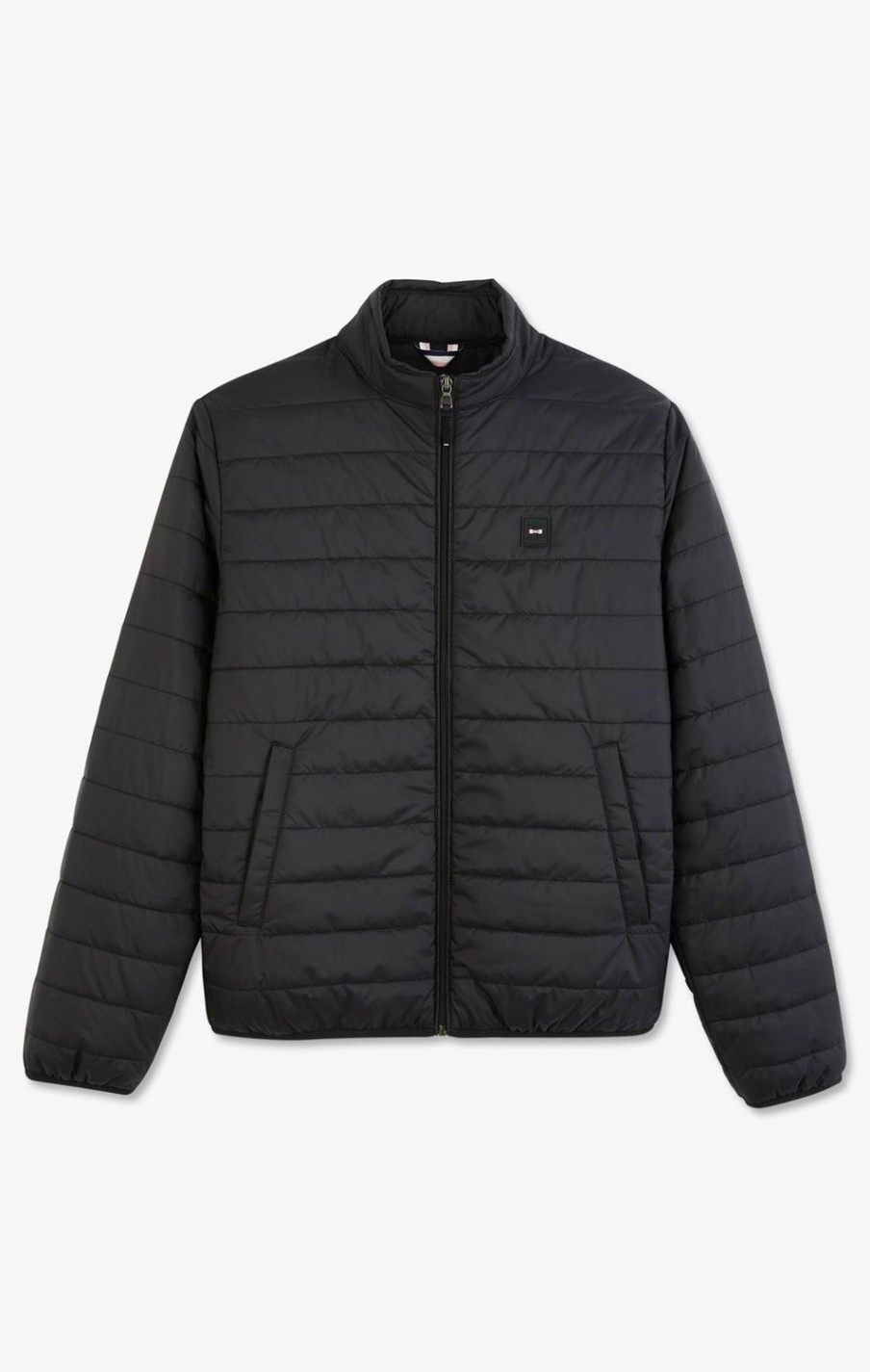 Eden Park Lightweight, Long-Sleeved Puffa Jacket In Black | Coats