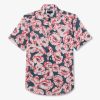 Eden Park Pink Shirt With Exclusive Floral Print | Short-Sleeved Shirts