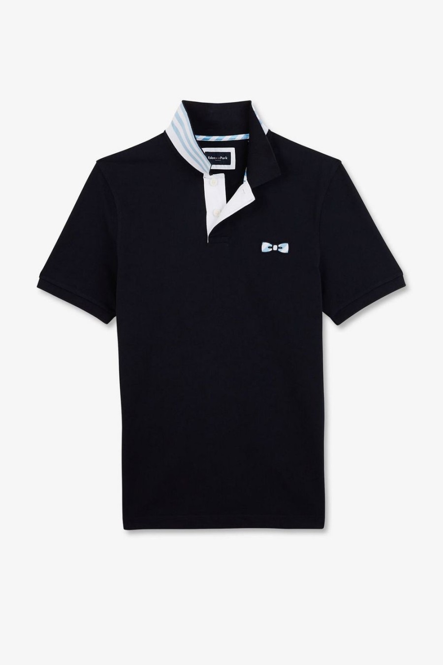 Eden Park Navy Blue Short-Sleeved Polo Shirt | Polos