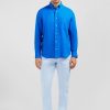 Eden Park Plain Blue Linen Shirt | Shirts