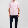 Eden Park Light Pink Checked Blouse | Short-Sleeved Shirts