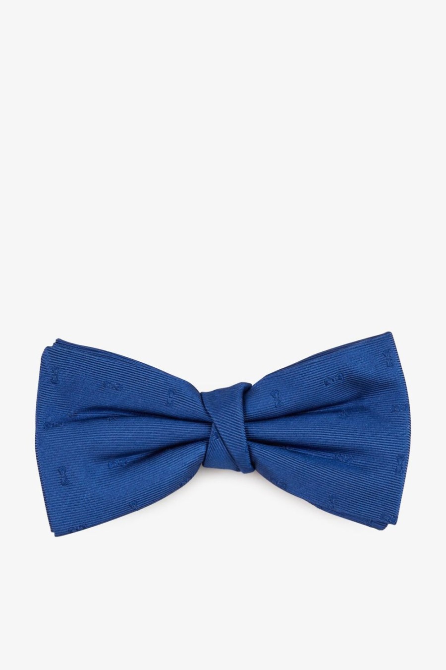 Eden Park Blue Bow Tie With Bow Micro-Patterns | Ties & Bow Ties