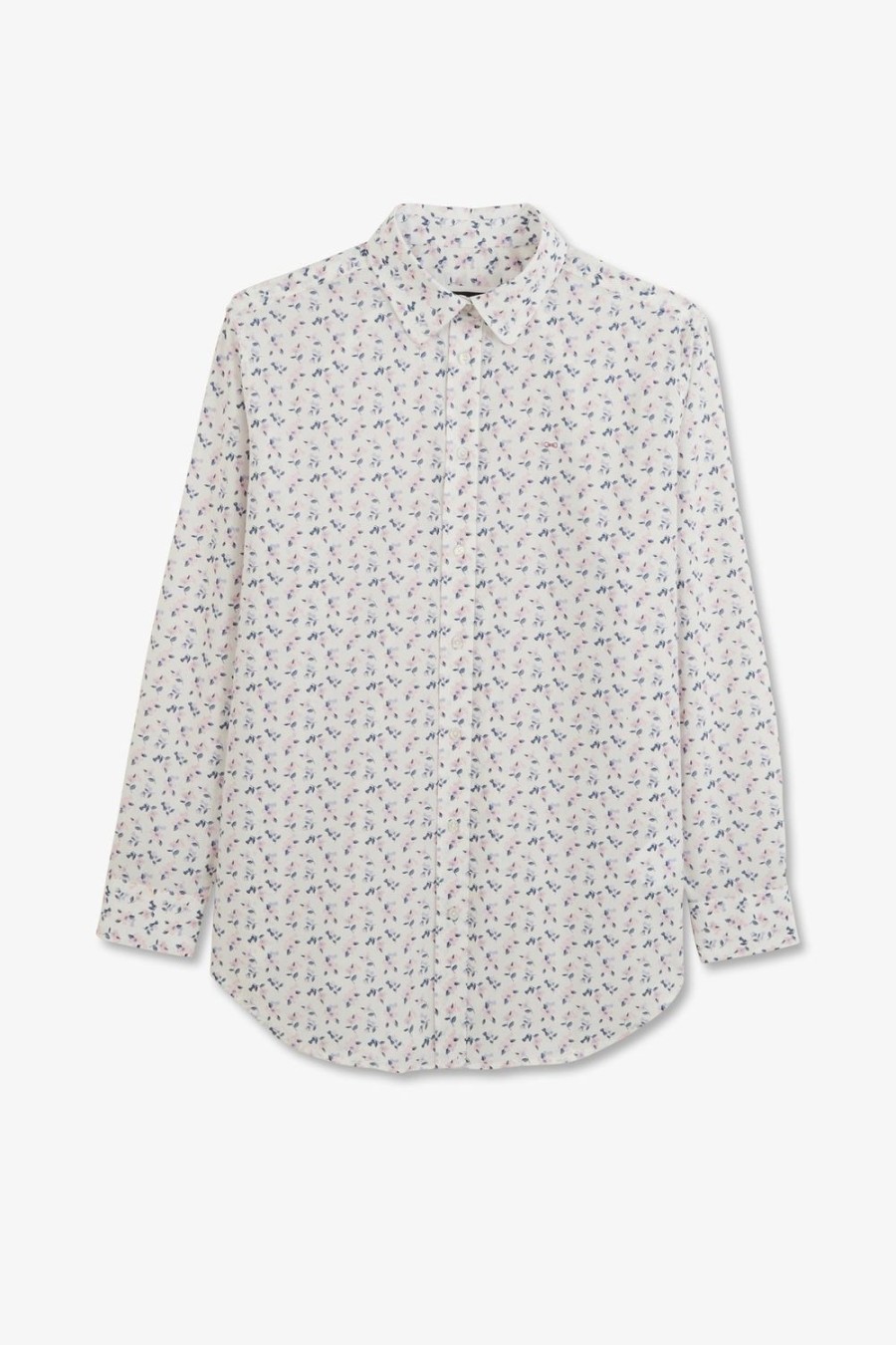 Eden Park White Blouse With Exclusive Floral Print | Shirts