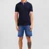 Eden Park Navy Blue Pima Cotton Polo With Contrasting Accents | Polos