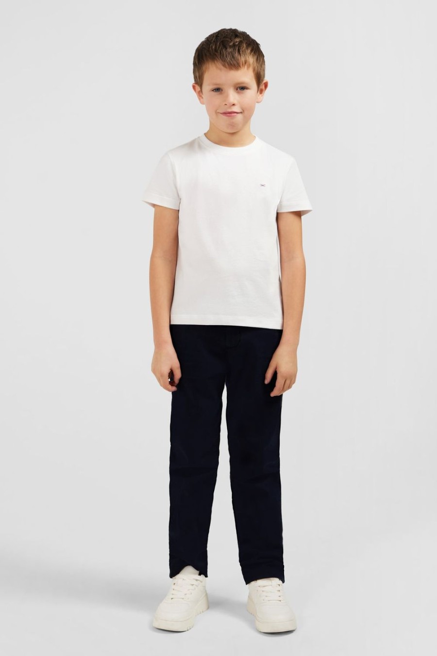 Eden Park Navy Stretch Cotton Chino Trousers | Children