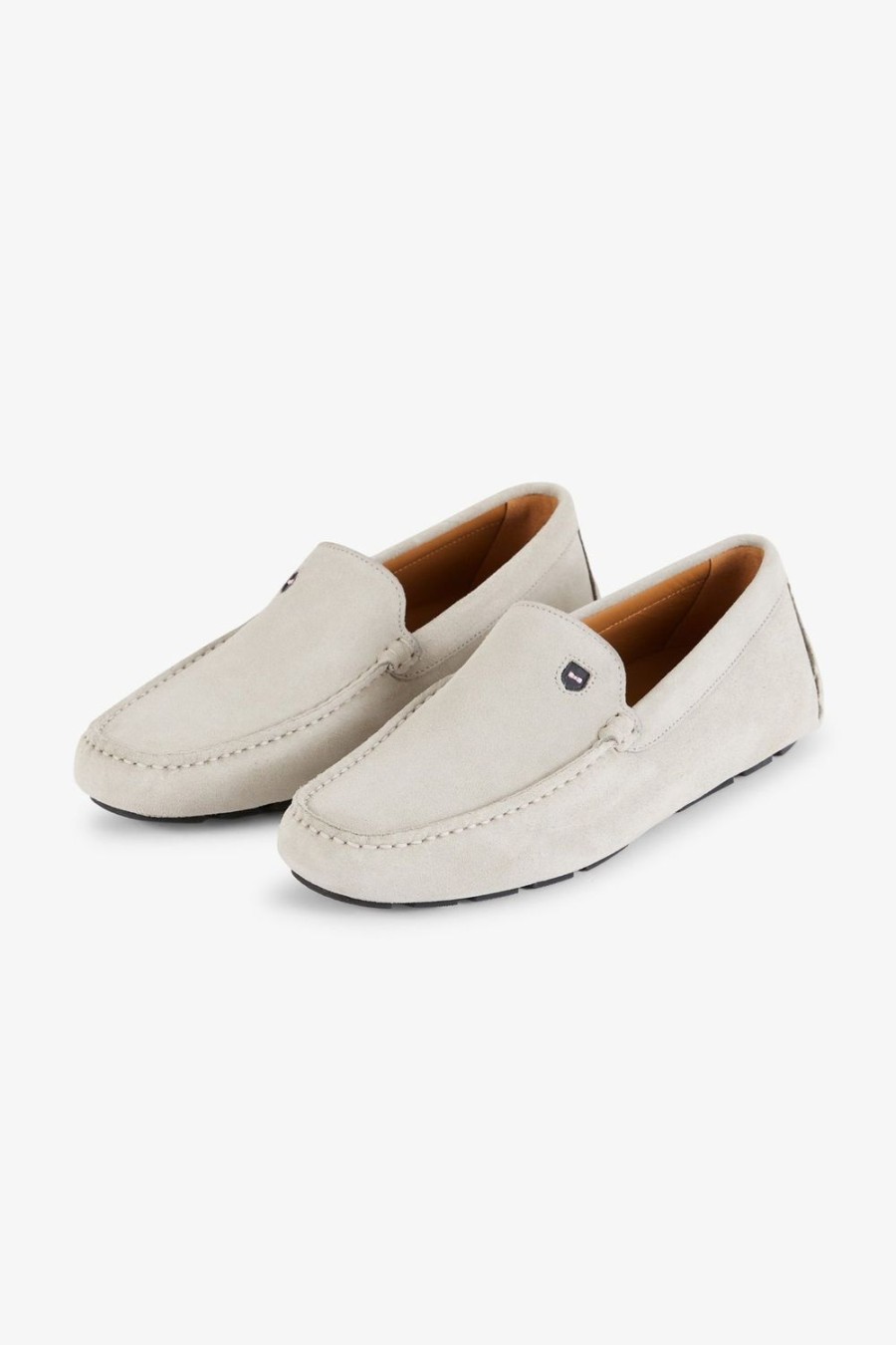 Eden Park Light Grey Suede Moccasins | Loafers