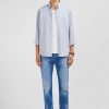 Eden Park Blue Shirt In Cotton Dobby | Shirts