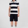 Eden Park White Striped Polo Shirt | Polos