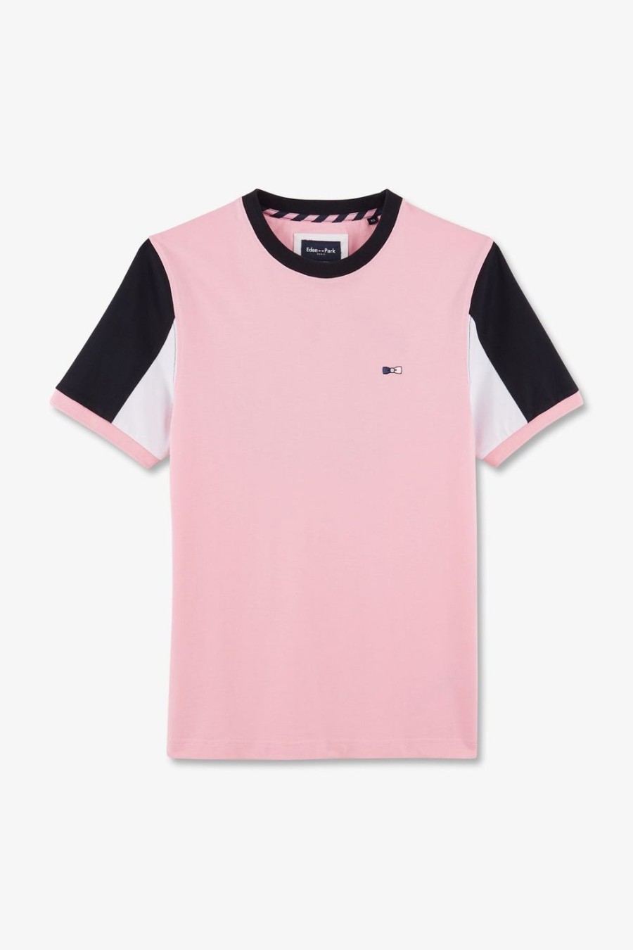 Eden Park Pink Cotton T-Shirt With Number 10 Embroidery | T-Shirts