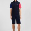 Eden Park Navy Blue Colour-Block Polo Shirt | Rugby Shirts