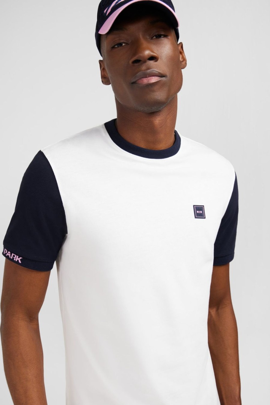 Eden Park White Colour-Block T-Shirt | T-Shirts