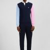 Eden Park Navy Colorblock Polo Collar Cotton Sweater | Rugby Shirts