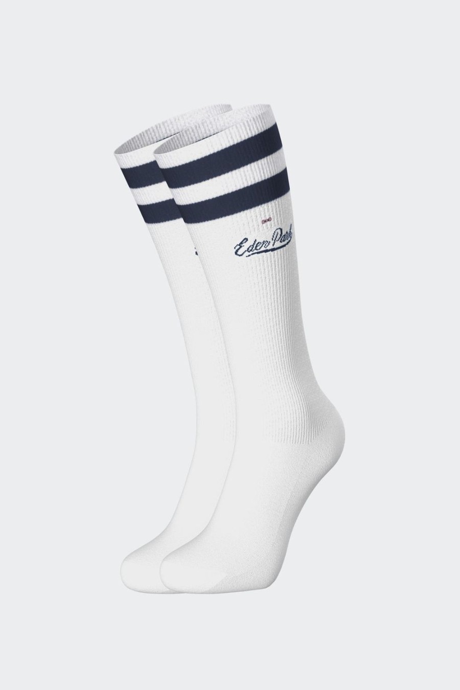 Eden Park White Stretch Cotton Socks With Eden Park Varsity Signature | Socks