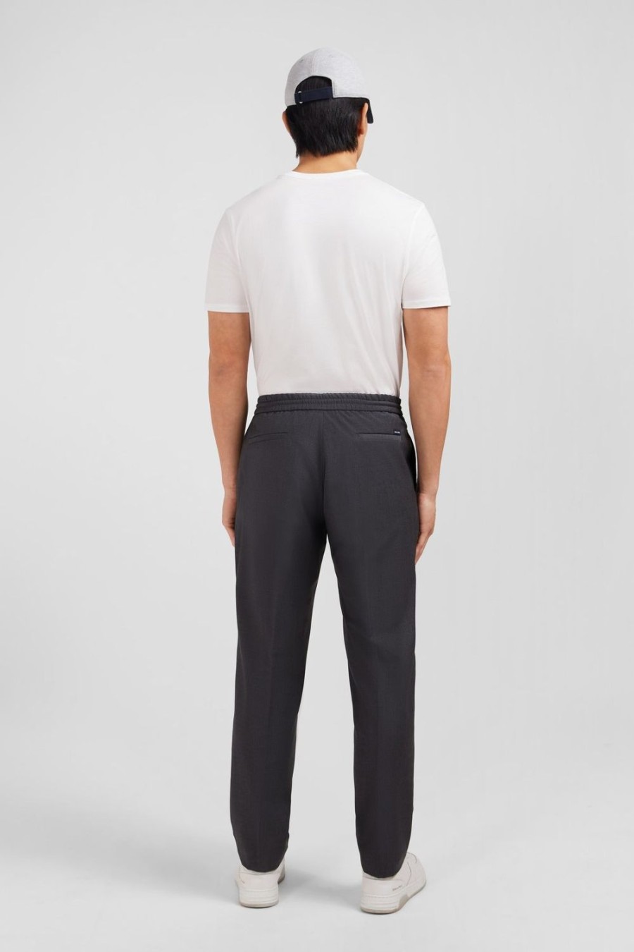 Eden Park Grey Trousers With Elasticated Waist | Pants