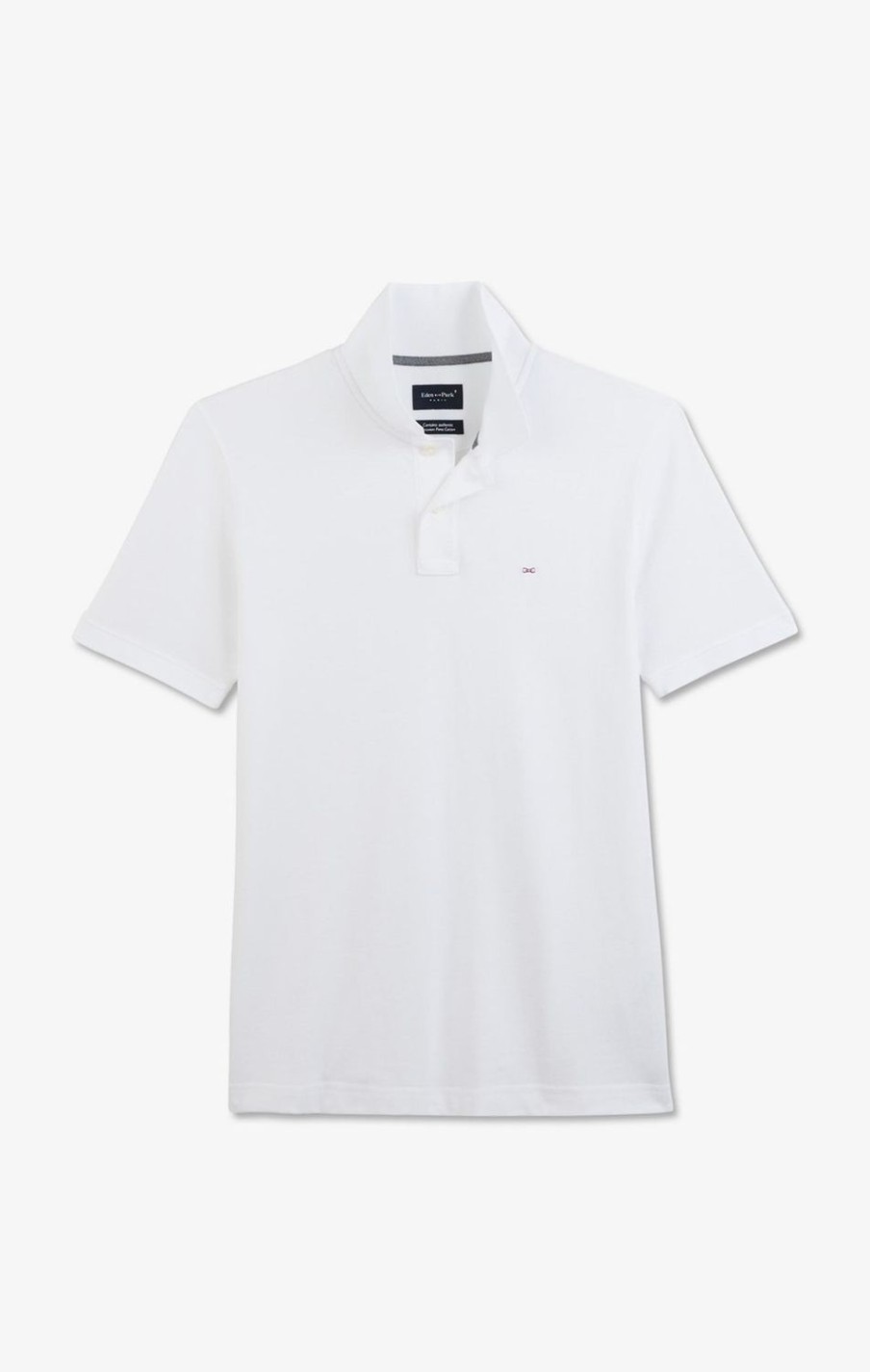 Eden Park White Stretch Pima Cotton Polo | Polos