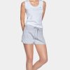 Eden Park Grey Short Pyjama Set In Stretch Cotton | Pajamas