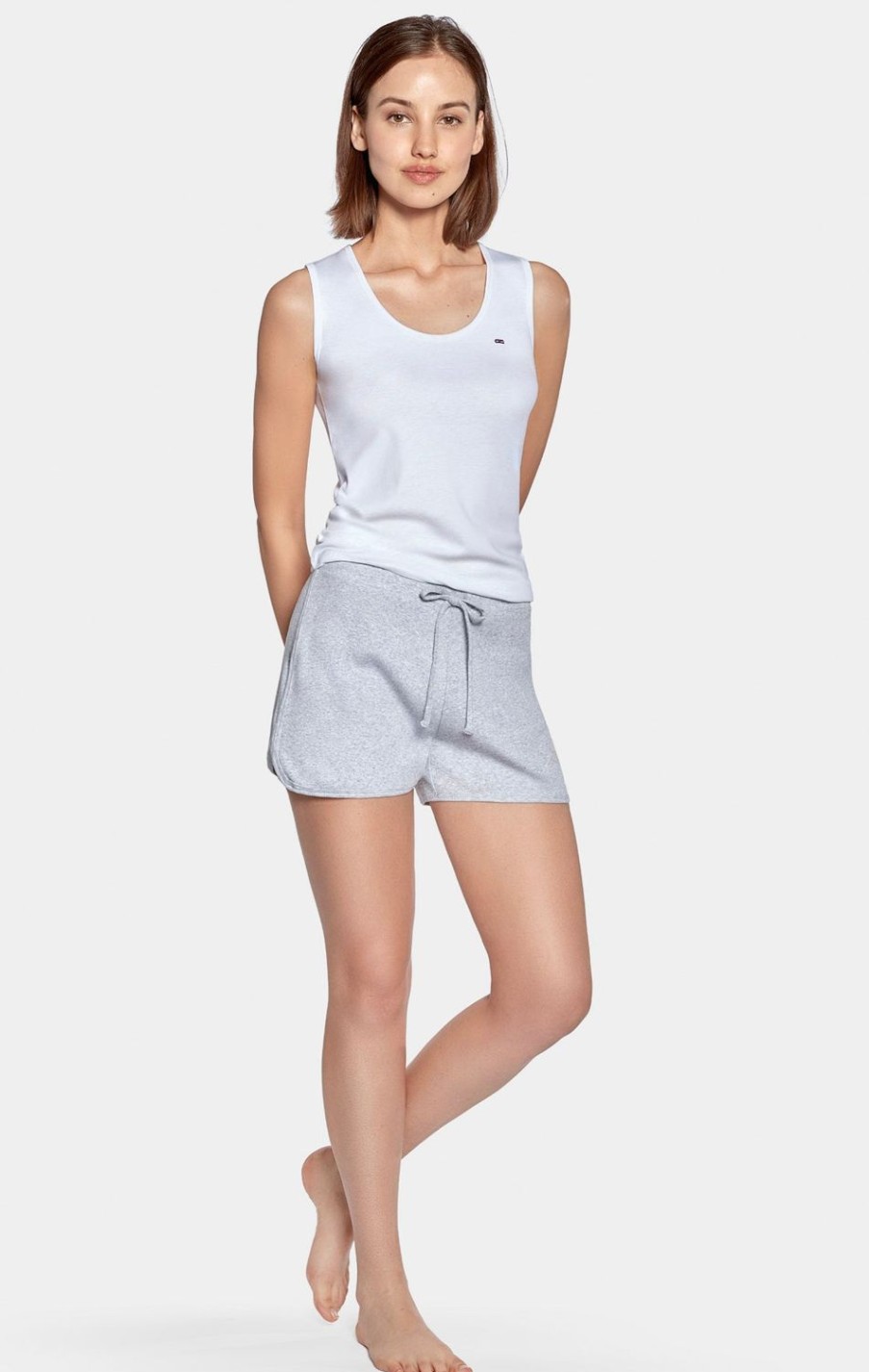 Eden Park Grey Short Pyjama Set In Stretch Cotton | Pajamas