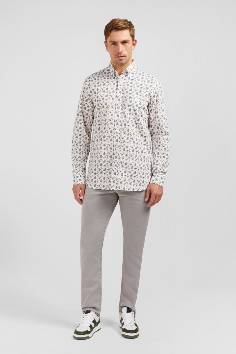 Eden Park Beige Floral-Print Shirt | Shirts