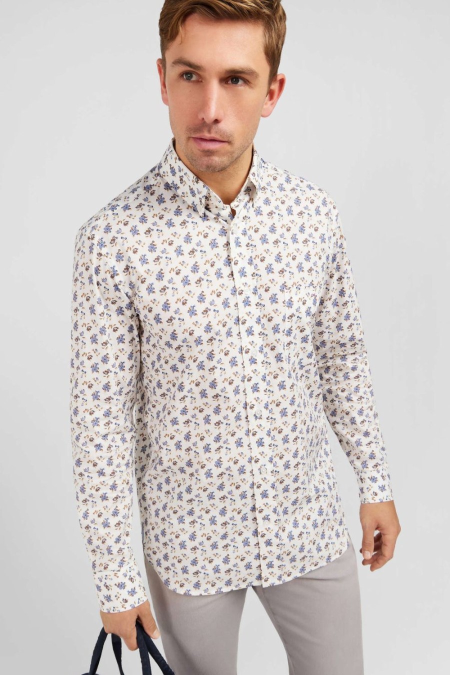 Eden Park Beige Floral-Print Shirt | Shirts