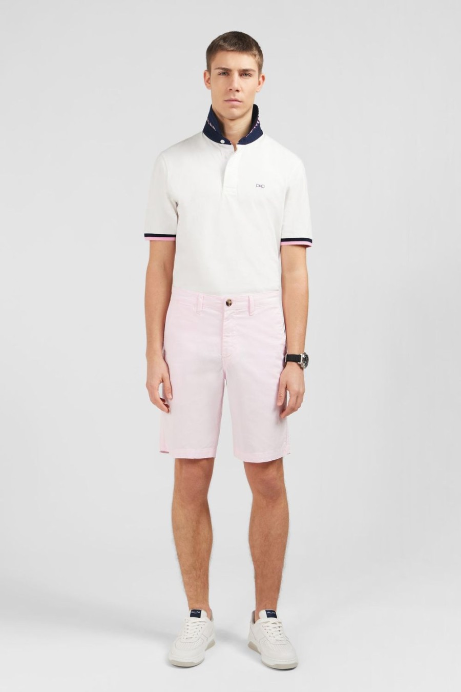 Eden Park Plain Pink Bermuda Shorts | Shorts & Bermudas