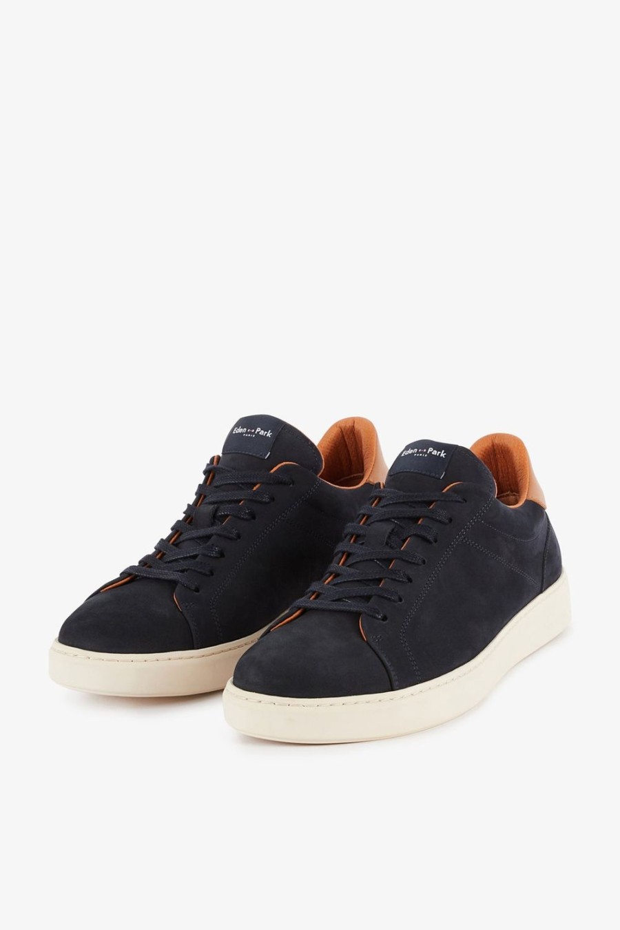 Eden Park Navy Blue Leather Trainers | Sneakers