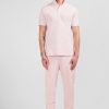 Eden Park Plain Pink Short-Sleeved Polo Shirt | Polos