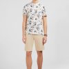 Eden Park White Short-Sleeved T-Shirt With Leaf Print | T-Shirts