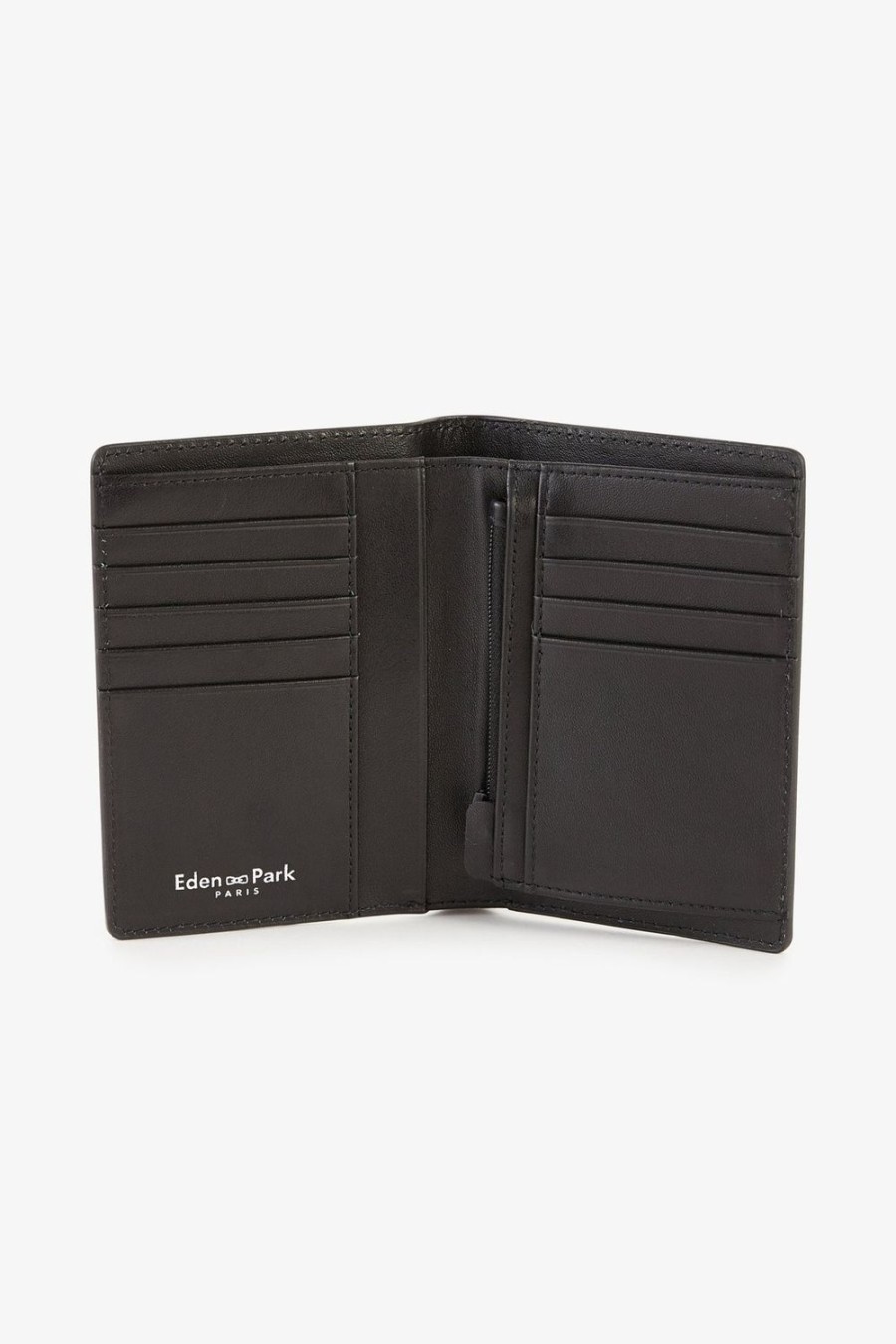 Eden Park Black Leather French Wallet | Portfolios