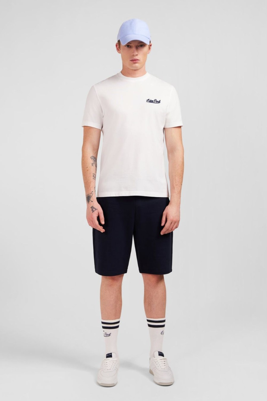 Eden Park White T-Shirt With Embroidery | T-Shirts