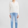 Eden Park White Polo-Neck Jumper | Sweaters