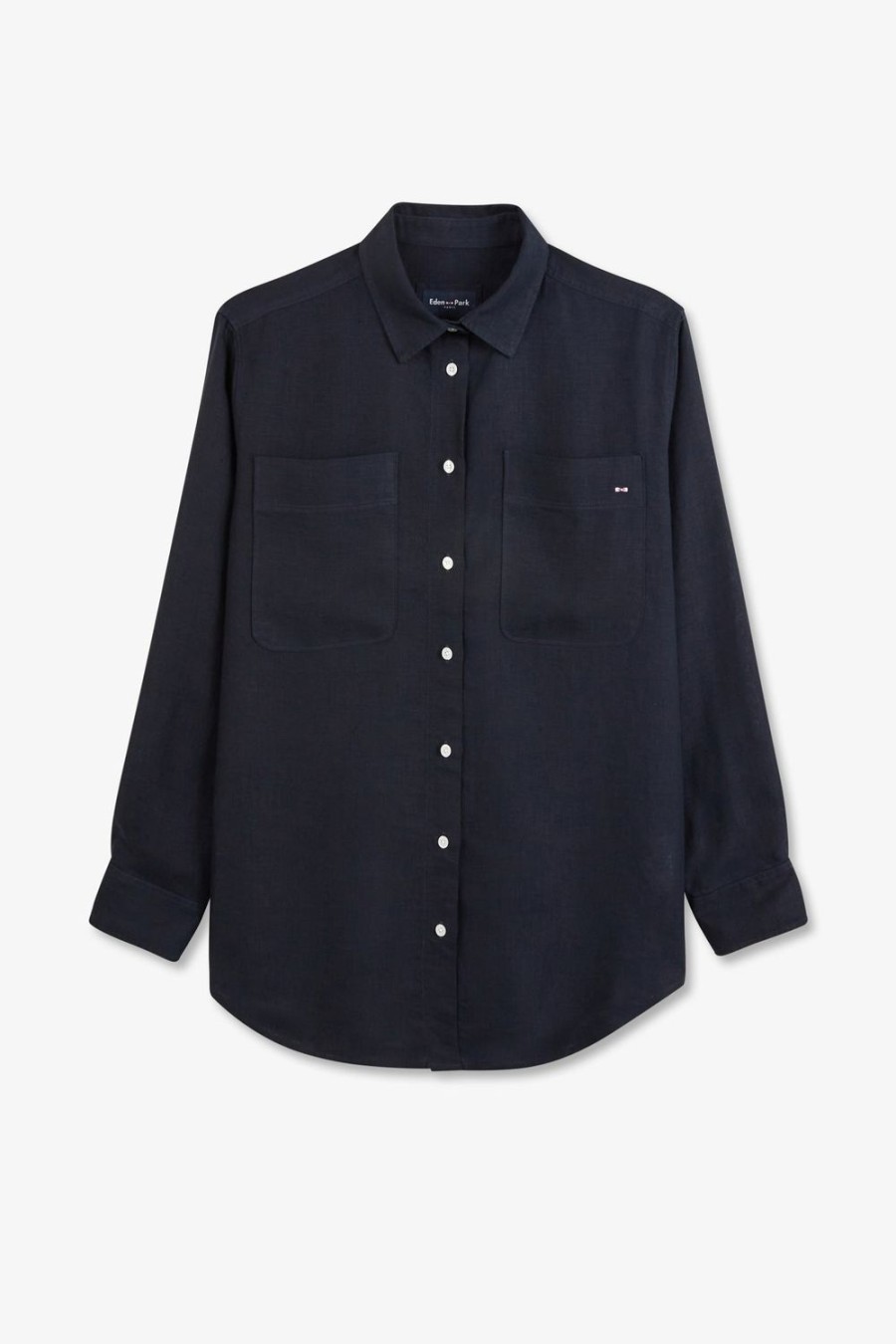 Eden Park Plain Navy Blue Blouse | Shirts