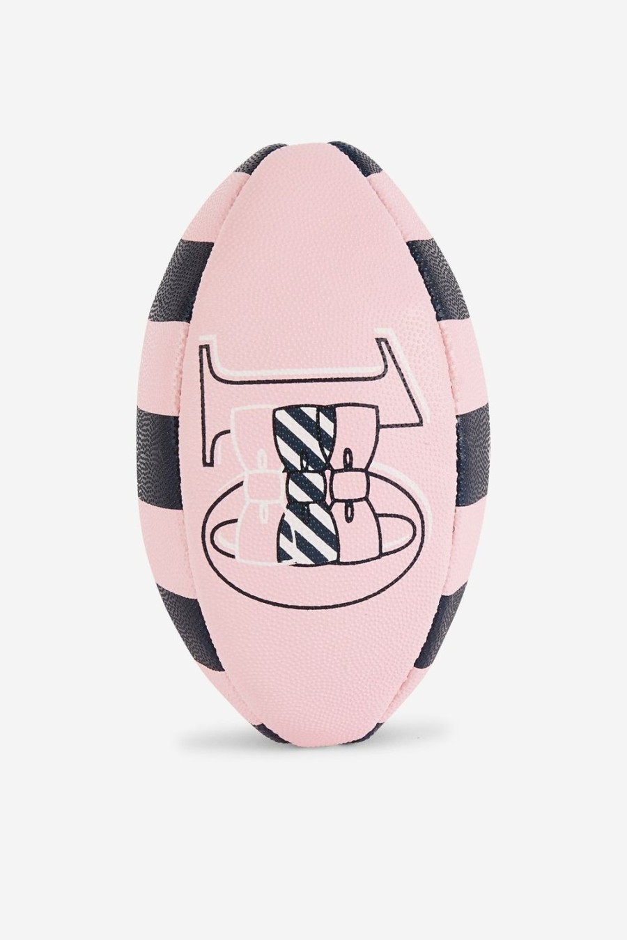 Eden Park Pink And Navy Rugby Ball In Grippy | Ballons De Rugby