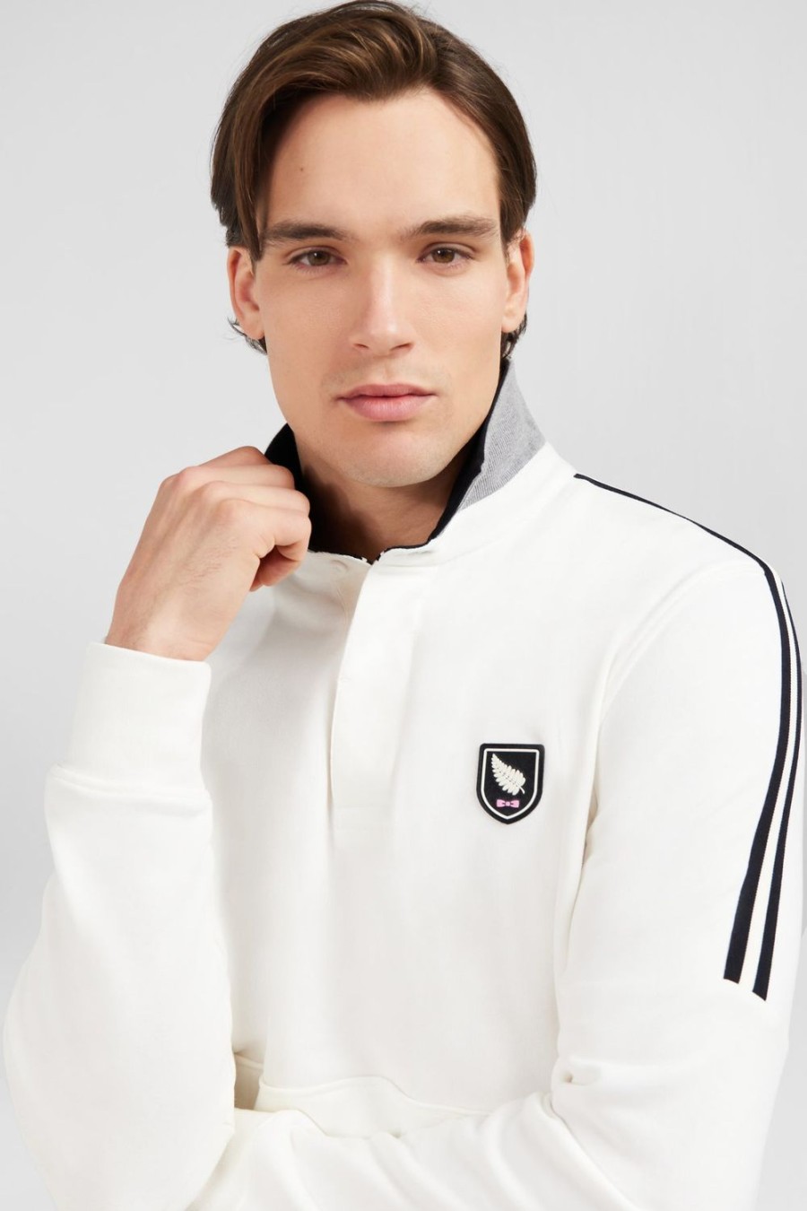 Eden Park White Sweatshirt With New Zealand Details | Rugby Shirts