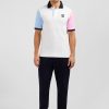 Eden Park White Colour-Block Polo Shirt | Rugby Shirts