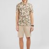 Eden Park White Short-Sleeved Polo Shirt With Floral Print | Polos